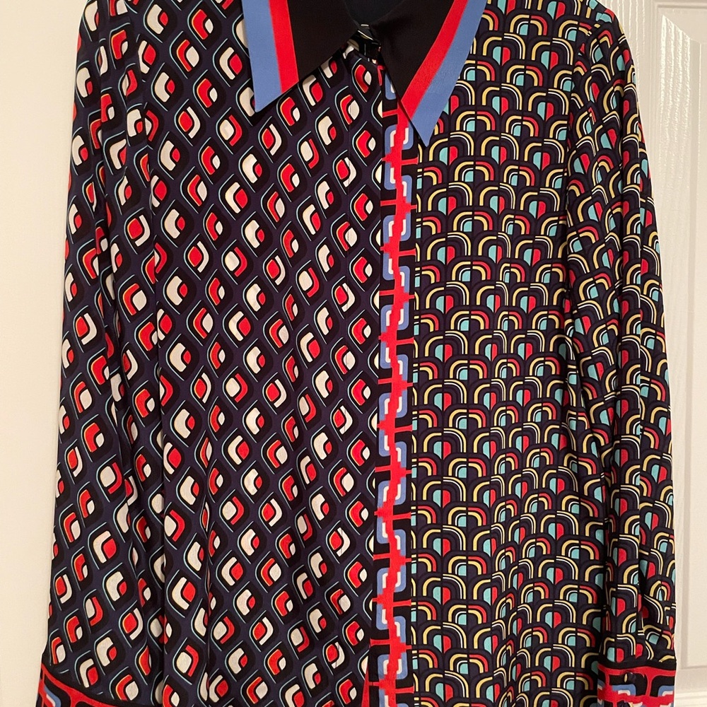 Alice + Olivia Multicolor Geometric Blouse